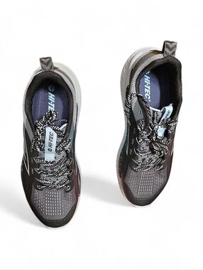 Hi-Tec Gray, Black and Light Blue Trail Sneakers